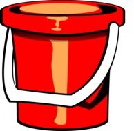 graphic image of a red bucket