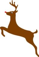 brown christmas deer silhouette drawing
