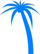 clipart of blue palm tree