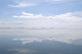 mirror image of clouds in the north sea