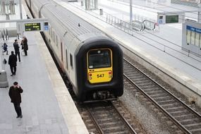 panorama of the train station platform