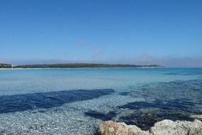 Mediterranean beach with clear water