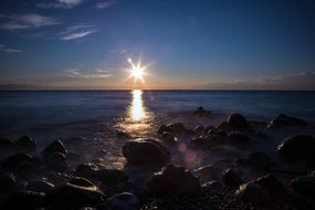 sunset over the beach in Turkey