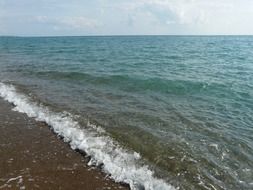 wide sandy beach on the ocean