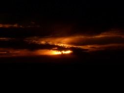 mysterious dark sunset