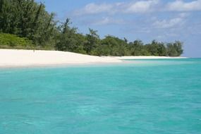 vacation on a white sand beach