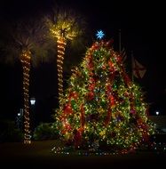 christmas Tree lighted decorations