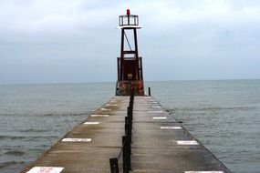 pier on michigan lake