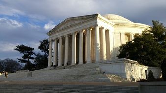 Thomas Jefferson memorial at evening, usa, Washington DC