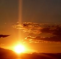 very beautiful yellow sun