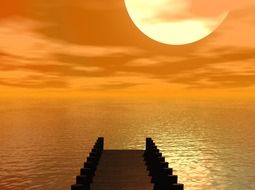 awesome beautiful orange sunset