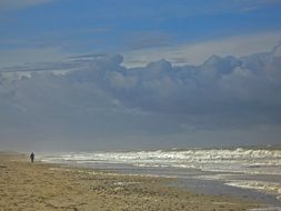 endless surf of the north sea in denmark