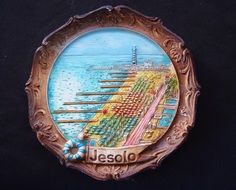 souvenir from italy, jesolo, wall plate