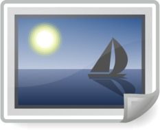 graphic image of a picture with a sailboat