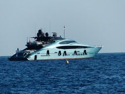 powerboat in the sea