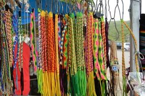 colorful handmade bracelets beach