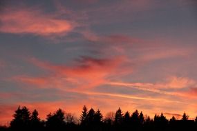 Sunset in the autumn