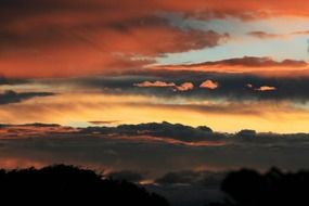 dark sunset clouds