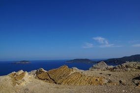 blue sea spain stone coast