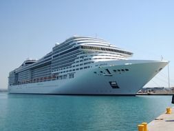 cruise ship in harbor, Greece, Olympia