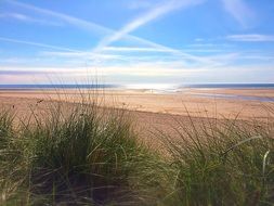 panoramic view of the coast in northumberland