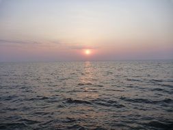 calm sunset over the ocean