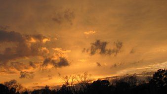 charming sunset sky glow