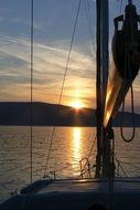 sailing boat sunset