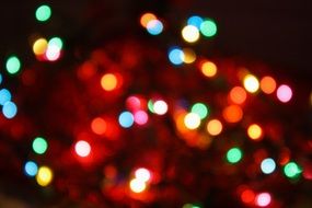 christmas lights, bokeh