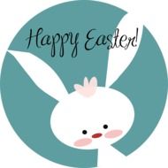 Illustration of happy easter greeting card