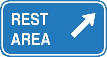 rest area arrow sign drawing