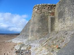 Stone ruins on a sand