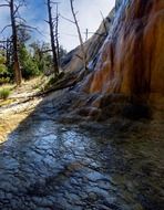 Colorful minerals in the national park, Wyoming