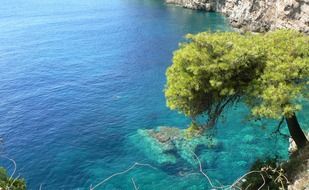 panoramic view of the adriatic coast in croatia