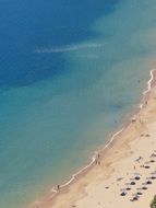 sand beach, aerial view, spain, playa las teresitas