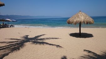 sand beach in mexico, romantic scene