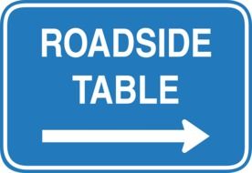 sign roadside table