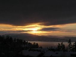 fjord nesodden sunset