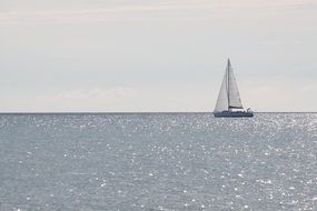 sailboat on the water away