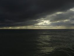 landscape of stormy sky over the black sea