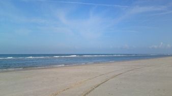 sandy beach as a wide coastline