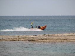boating in the ocean water