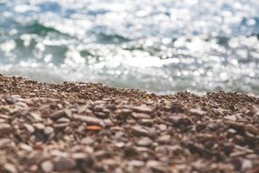 sea beach with stones