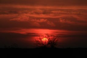 fire sky sunset