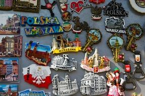 tourism miniature magnets of,poland