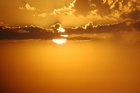 Sunset against the sky