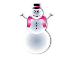 cartoon snowman in hat