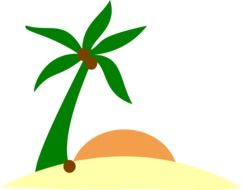 sand beach island as a drawing