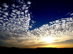 cloud sky sunset white blue