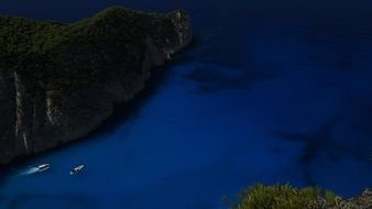 Yacht in the blue lagoon